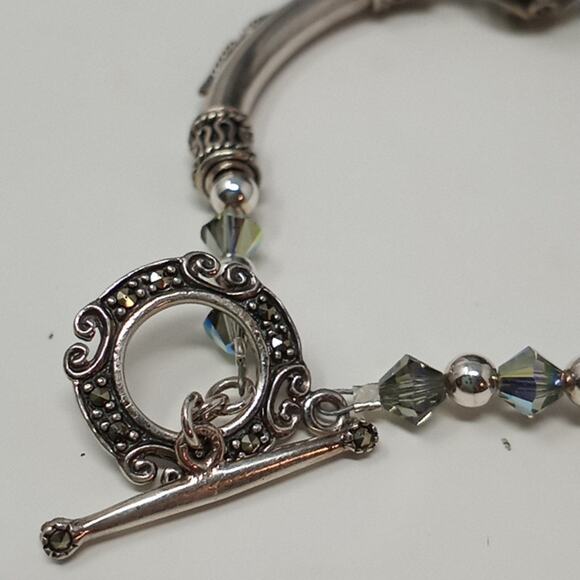 Kellie Wichser Women's Silver 3 Bead Bracelet - Picture 9 of 11